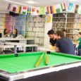 área de distensión con mesa de billar
